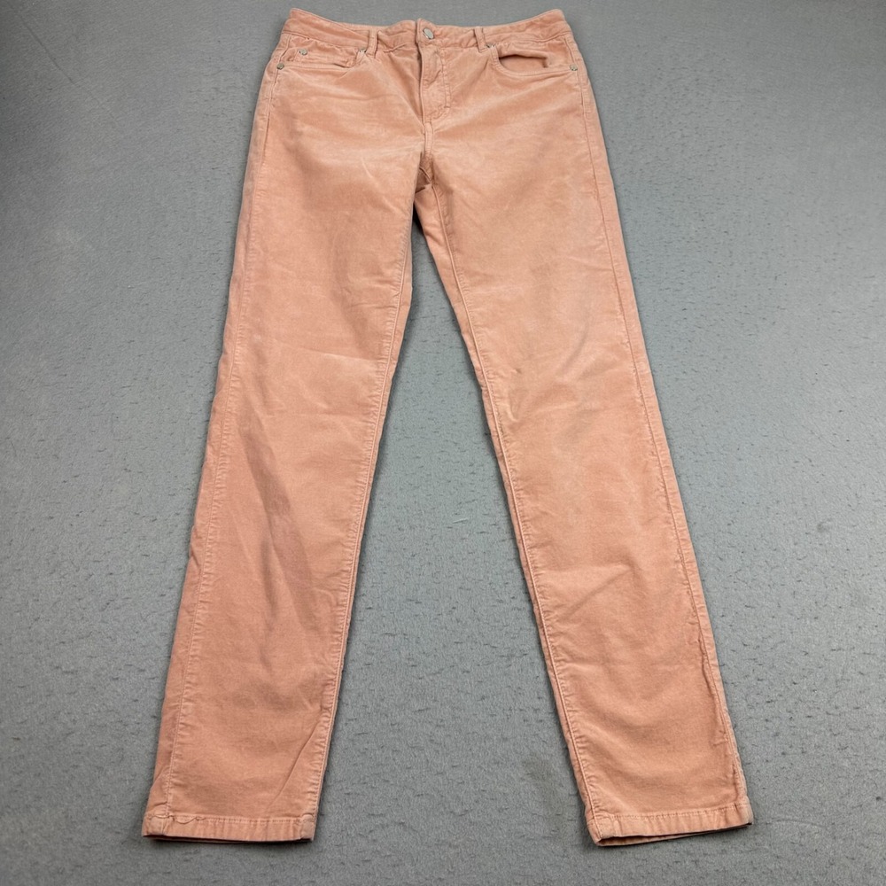 J McLaughlin Pants Women's‎ 2 Peach Velour Stretch Tapered Mid Rise Soft